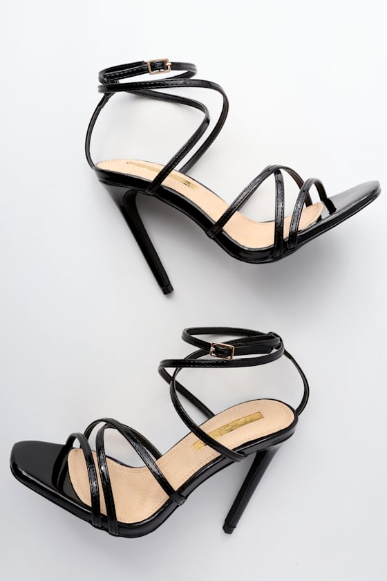 Octavia Black Patent Dress Sandals 4