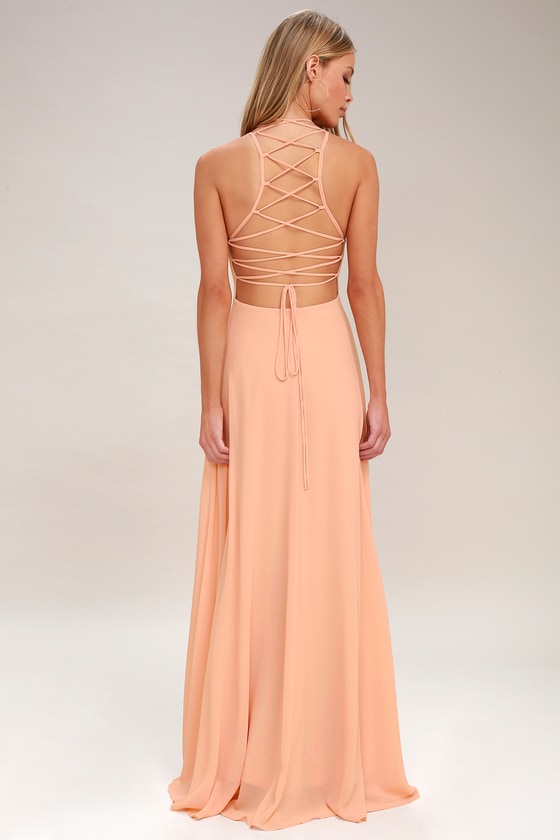blush casual maxi dress