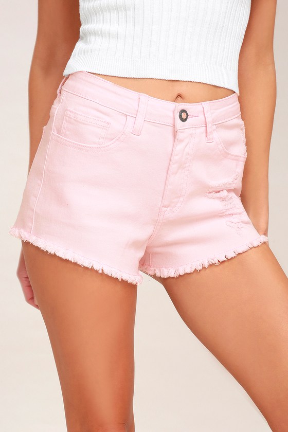 blush pink shorts