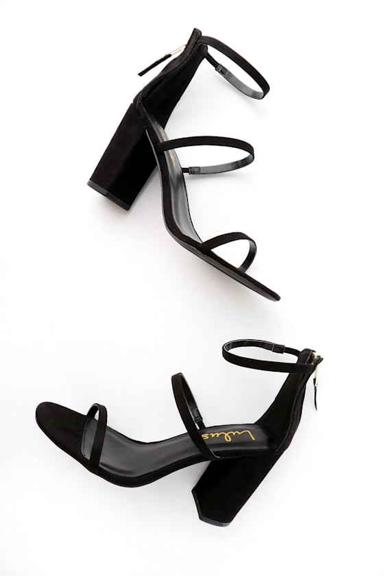 Chic Ankle Strap Heels - Black Heels - Strappy Heels - Lulus