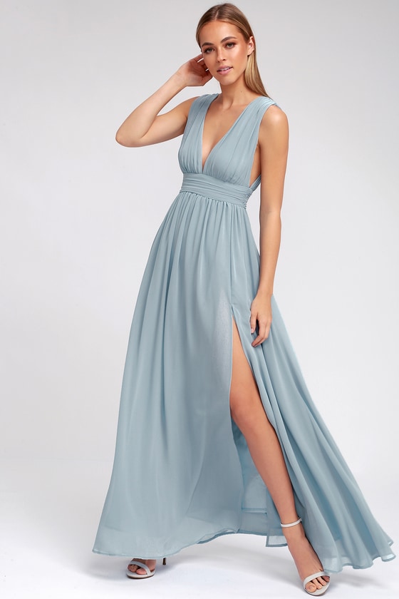 light blue gown dress