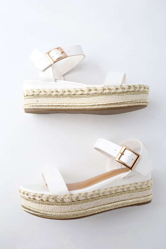 white platform espadrilles