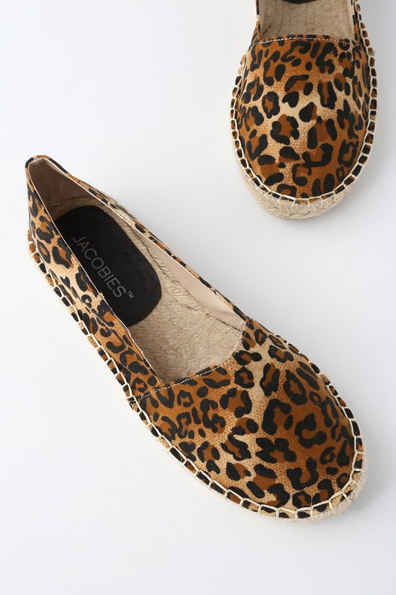 dune leopard print flats