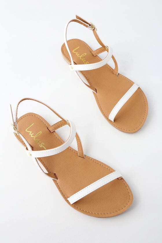 white sparkly flat sandals