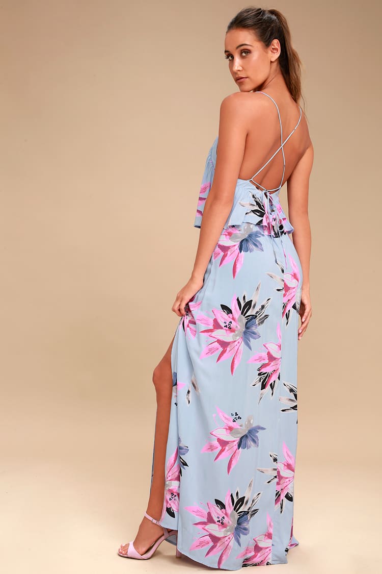 O'Neill Milly - Blue Maxi Dress - Floral Print Dress - Lulus O'Neill Milly - Blue Maxi Dress - Floral Print Dress - Lulus