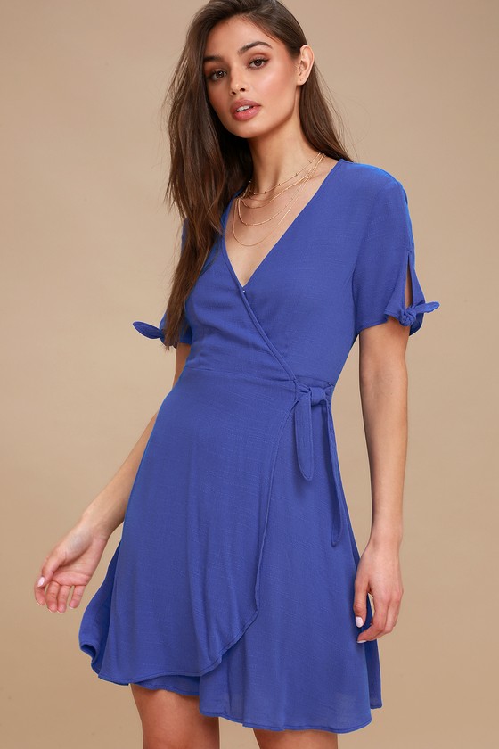 royal blue dress short sleeve