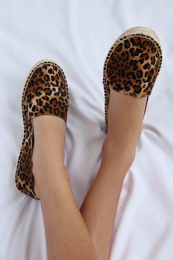 leopard print slip on flats