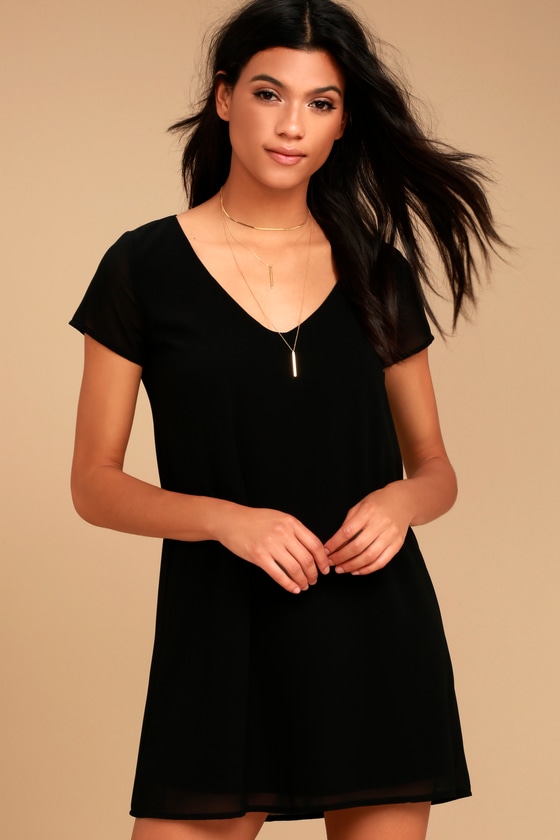 lulus black shift dress