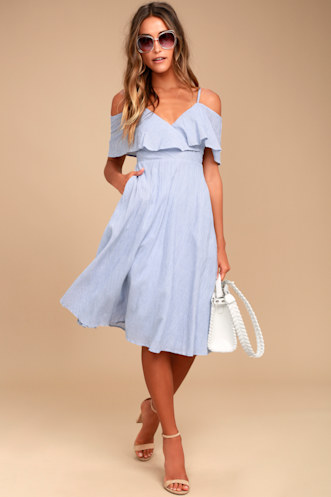 Find A Cute Off Shoulder Casual Dress At A Great Price Trendy