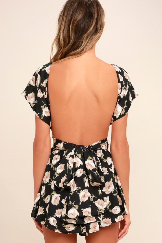 Lovely Pink Romper - Convertible Romper - Floral Print Romper - $48.00