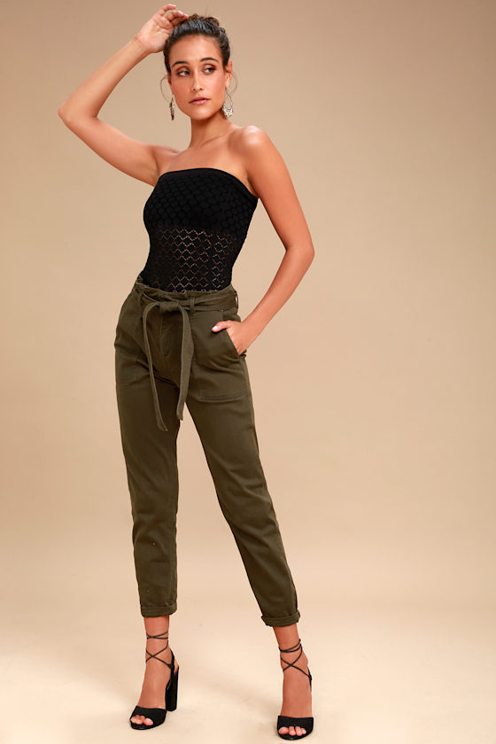 Honey Black Textured Tube Top 1
