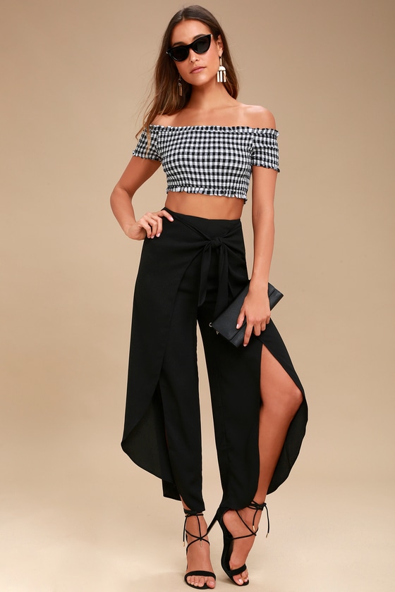 Chic Black Pants - Wide-Leg Pants - Tulip Hem Pants - Lulus