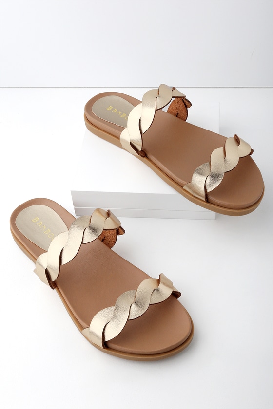 tan and gold sandals