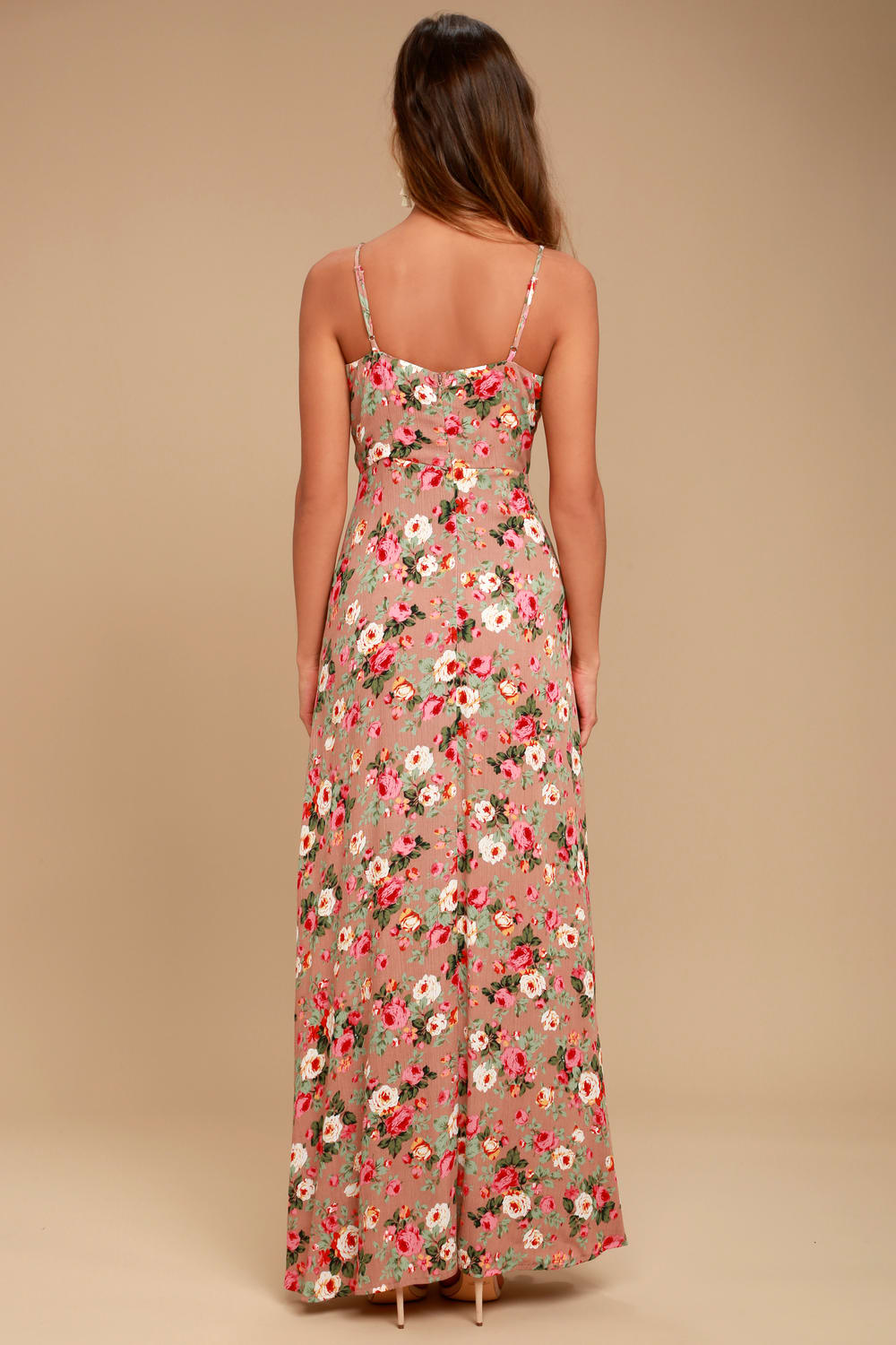 Everlasting Bliss Blush Floral Print Maxi Dress