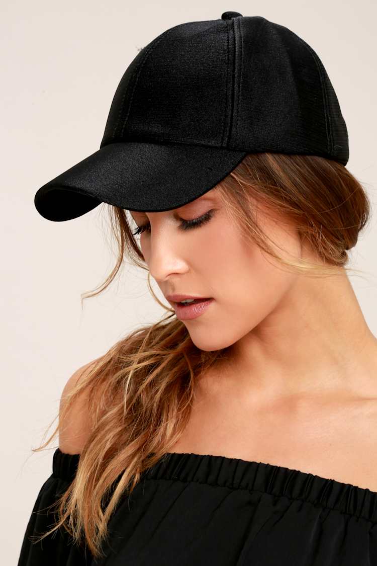 Wearing Black Baseball Hat