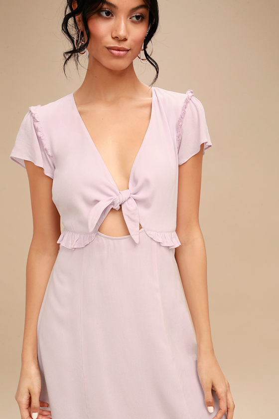 Seaport Lavender Tie-Front Dress 4
