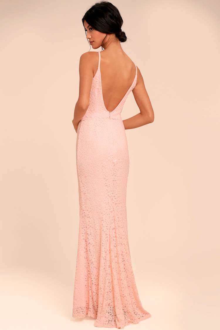 Lovely Peach Dress - Lace Dress - Maxi Dress - $94.00 - Lulus