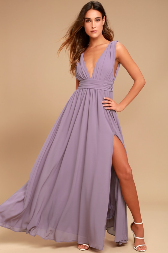 Heavenly Hues Dusty Purple Maxi Dress