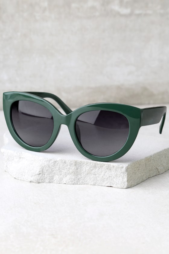 Perverse Dahlia Dark Green Sunglasses CatEye Sunglasses 50.00