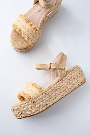 Chinese Laundry Ziba Straw Flatform Sandals Lulus