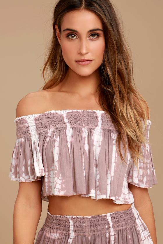 Ecuador Taupe Tie-Dye Two-Piece Jumpsuit 6
