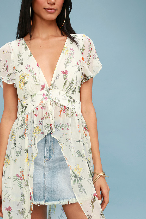 floral maxi tops