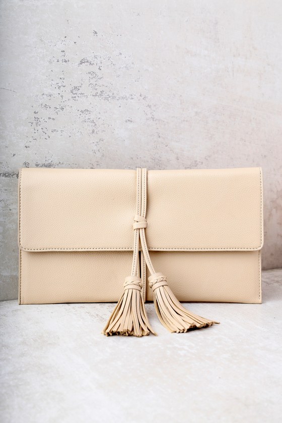 beige clutch