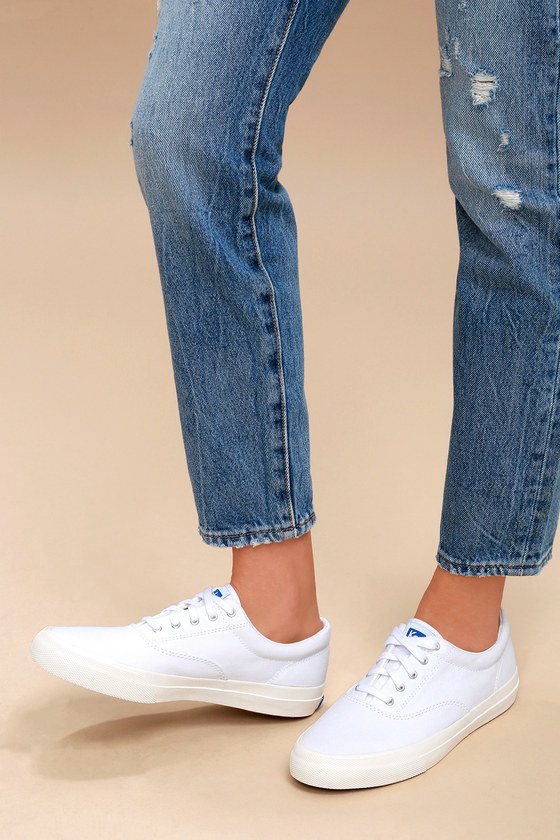 blue and white keds