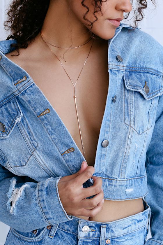 Modern Minimalist Rose Gold Layered Collar Necklace 1