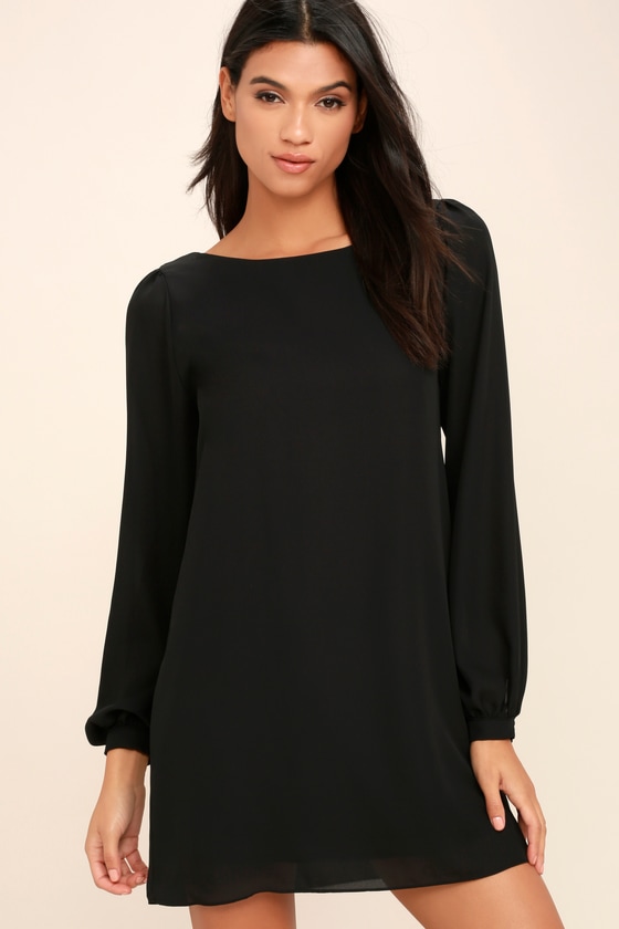 lulus black shift dress