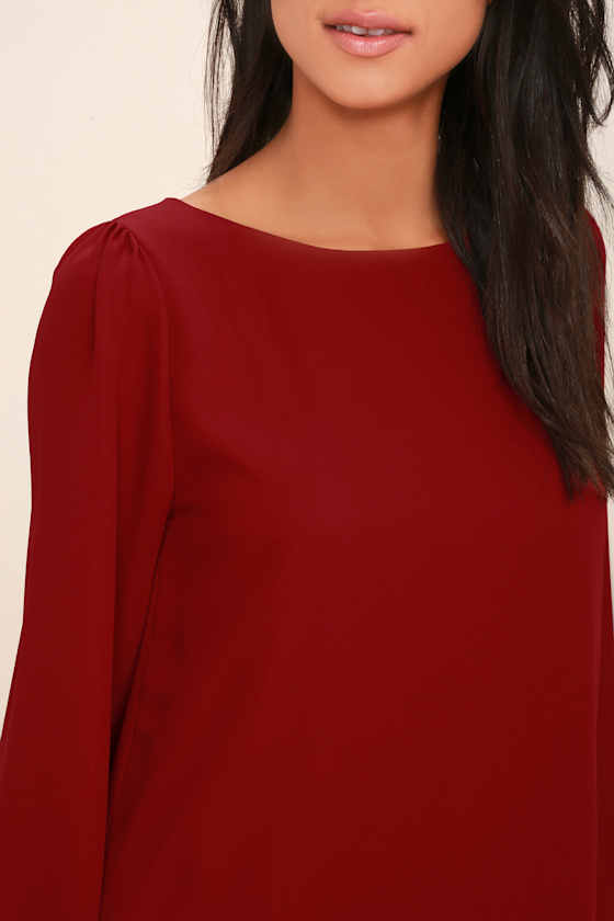 red shift dress long sleeve
