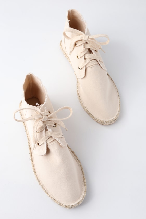 Kellan Beige Canvas Chukka Espadrilles 3