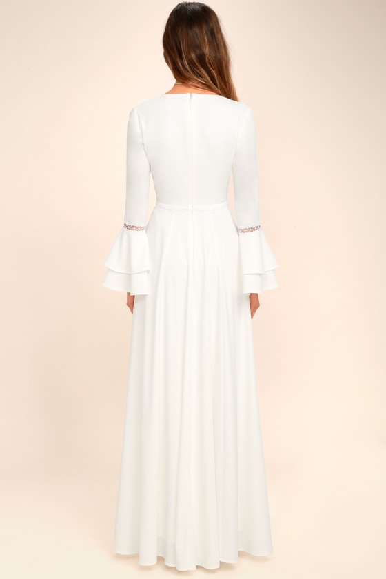 Lovely White Dress - Lace Dress - Maxi Dress