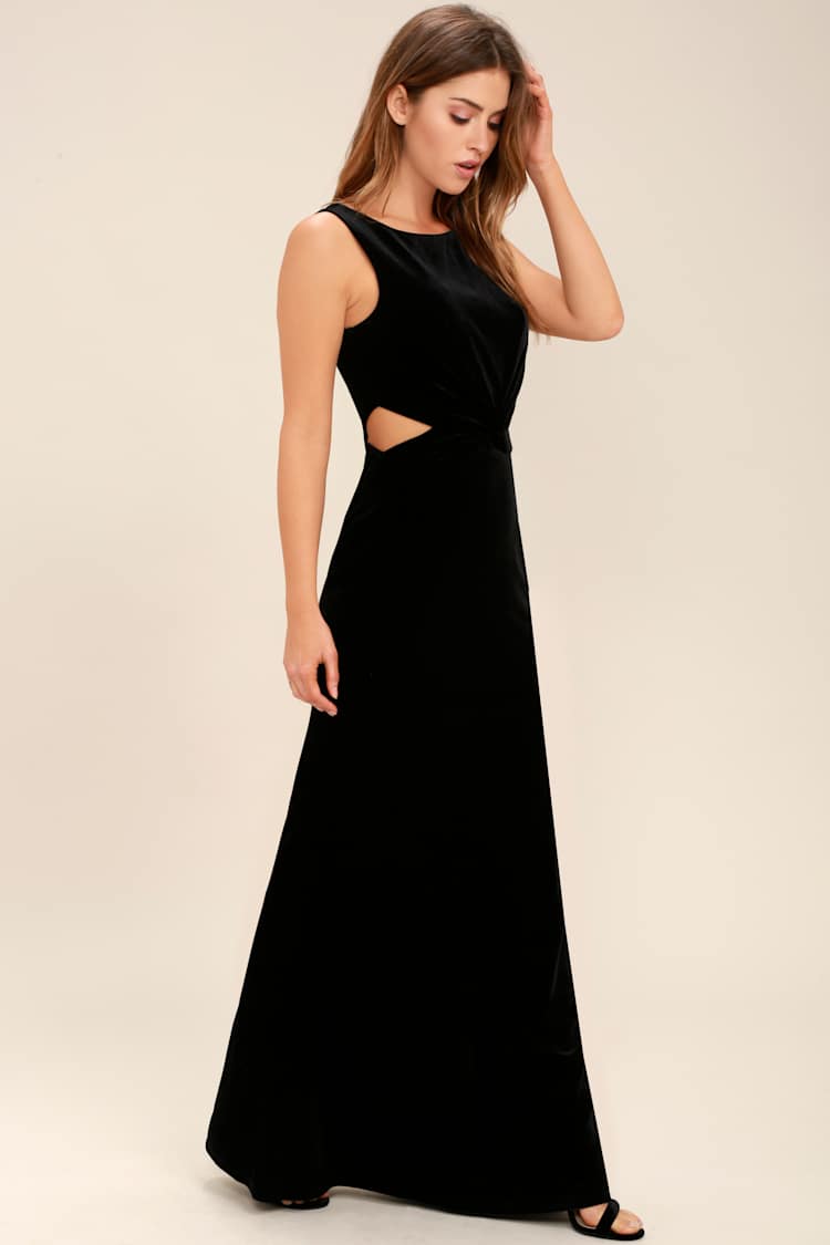 lulus black velvet dress Black Dress Shoes main image 0