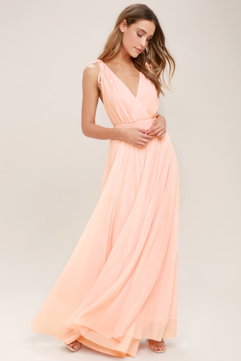 Lovely Blush Pink Maxi Dress - Backless Maxi Dress - Pink Gown - Lulus