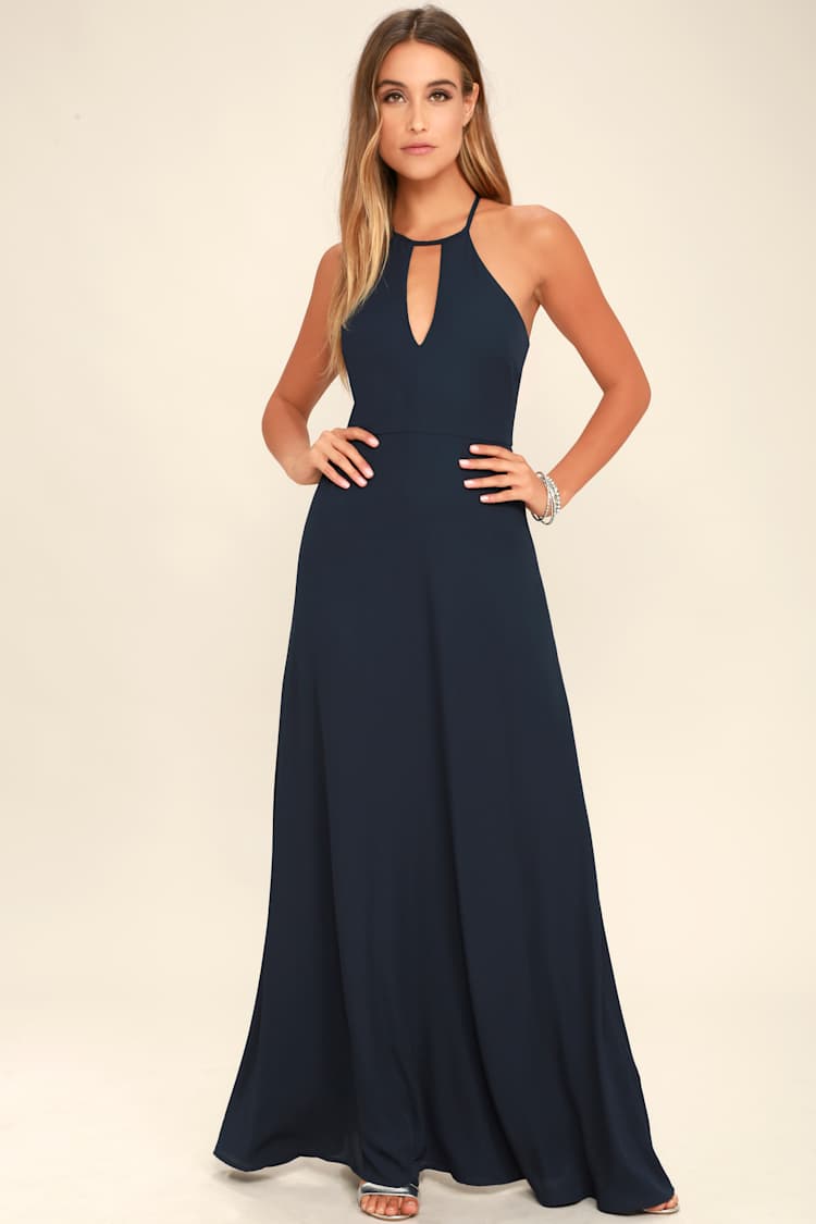 Beauty and Grace Navy Blue Maxi Dress Beauty and Grace Navy Blue Maxi Dress