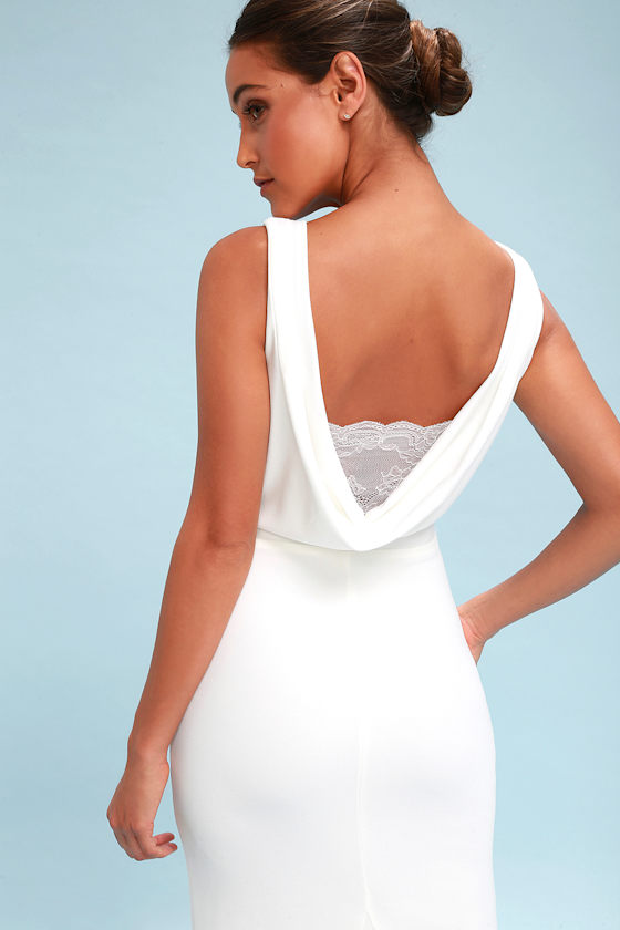 Way to Your Heart White Backless Maxi Dress 8