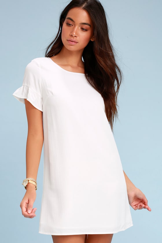 Chic of Perfection White Shift Dress 1
