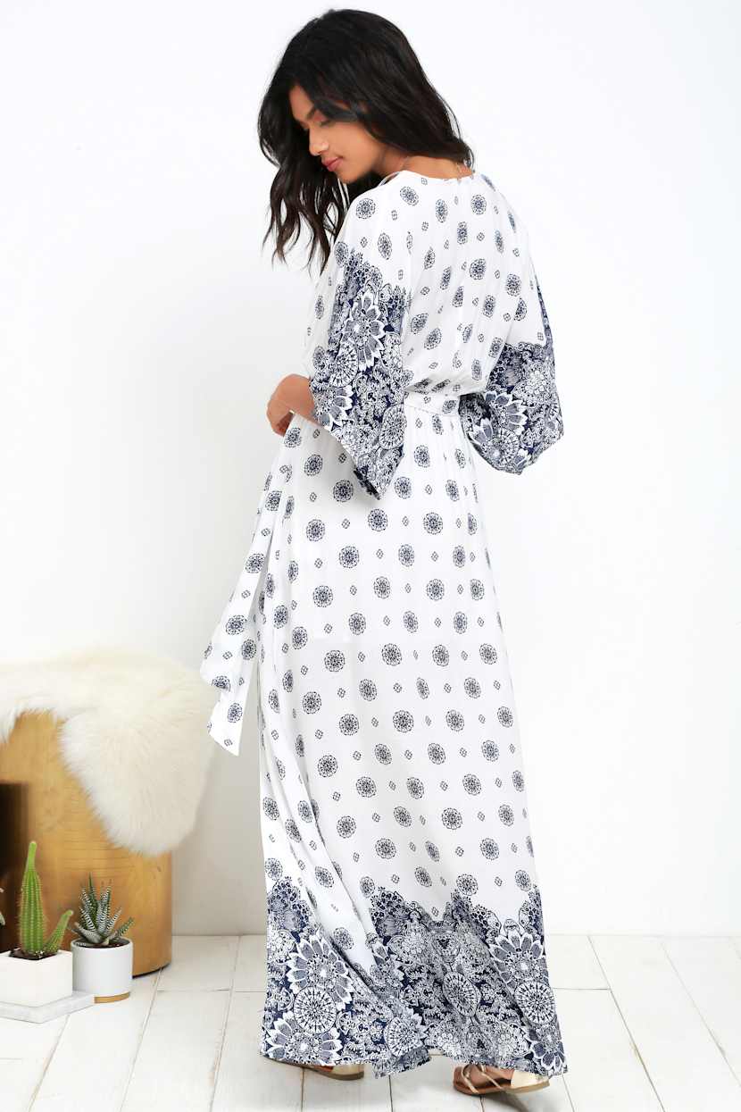 south of france maxi dress blue Santiago Cut-Out Ruffle Maxi Dress Ice Blue