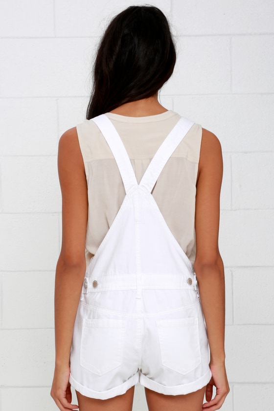 Blank NYC Short Overalls White Overalls 79.00