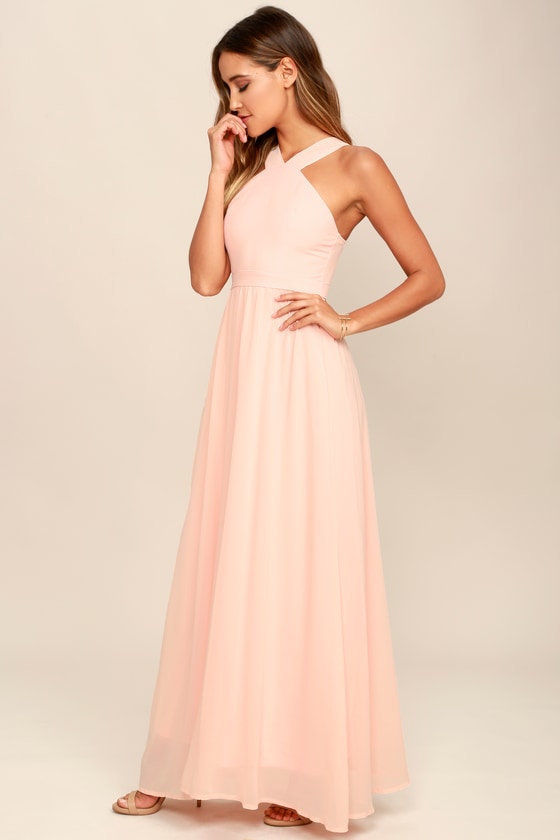 peach gown