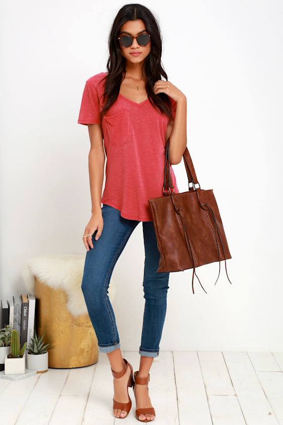 Pleasant Surprise Washed Red Tee 8