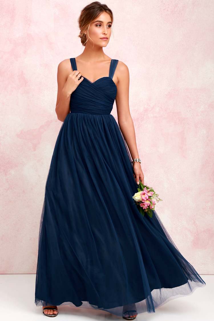 Pretty Navy Blue Gown - Tulle Gown - Bridal Gown - Maxi Dress - $82.00 - Lulus Pretty Navy Blue Gown - Tulle Gown - Bridal Gown - Maxi Dress - $82.00 - Lulus