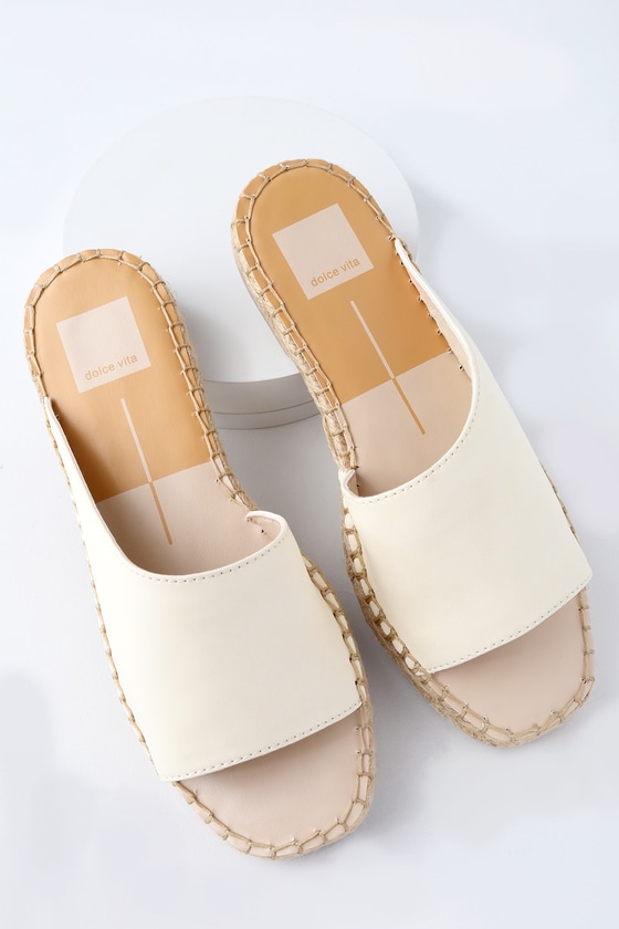 Dolce Vita Banji - White Slide Sandals 