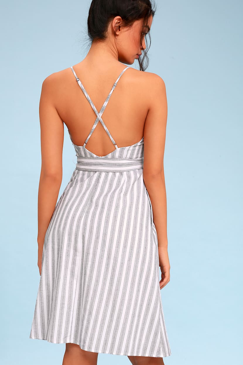 Black and White Striped Dress - Sleeveless Midi Dress - Lulus Black and White Striped Dress - Sleeveless Midi Dress - Lulus