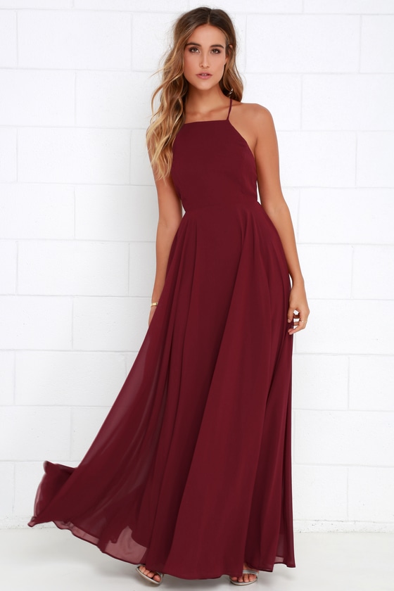 wine colour frocks