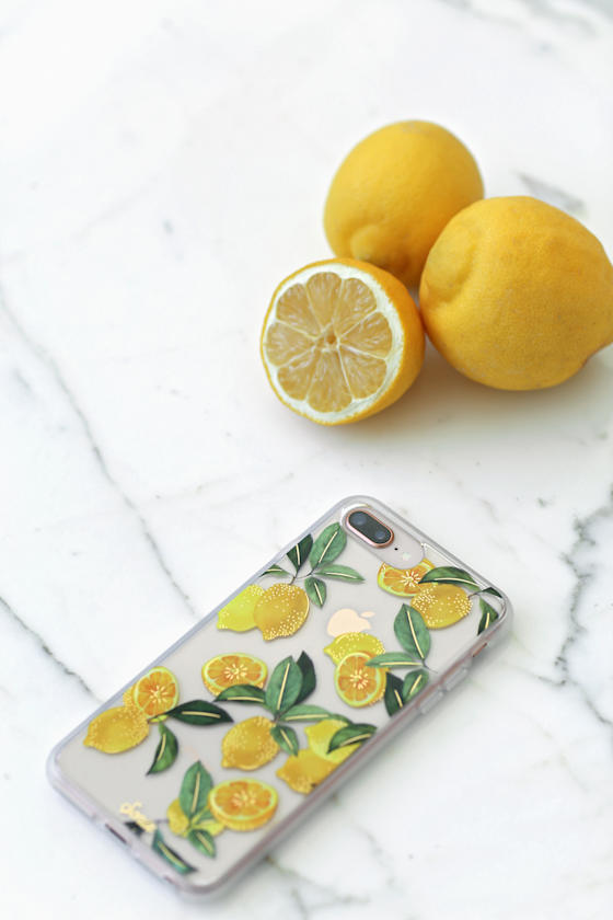 Lemon Zest Clear and Yellow 6s Plus, 7 Plus, and 8 Plus Case 1