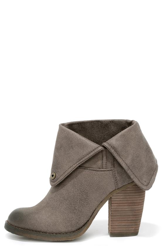 Chord Taupe Fold-Over Boots 9