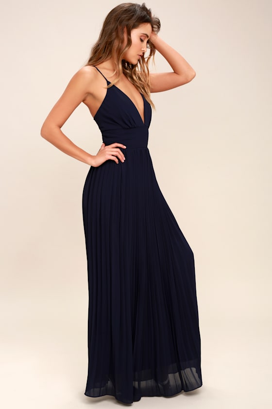 Depths of My Love Navy Blue Maxi Dress 9