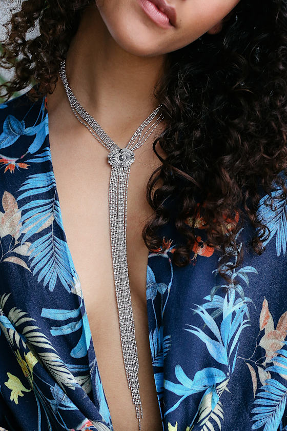 Outlaw Silver Layered Bolo Necklace 1